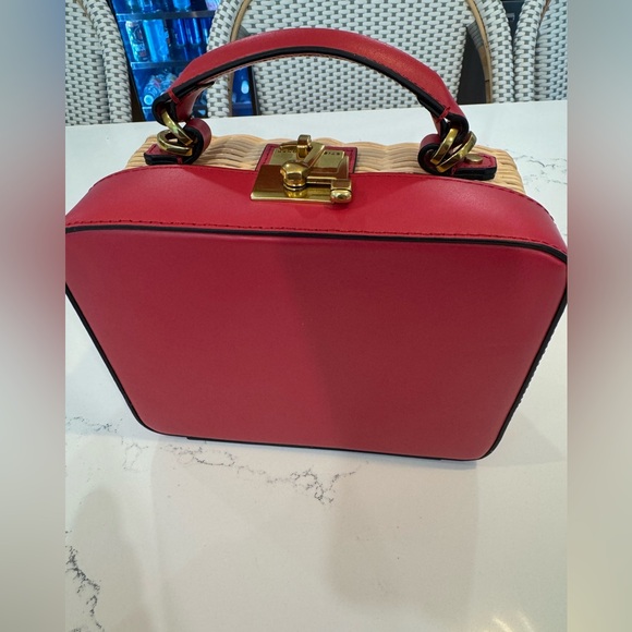 Etienne Aigner Charlotte Wicker leather box bag - Picture 2 of 4